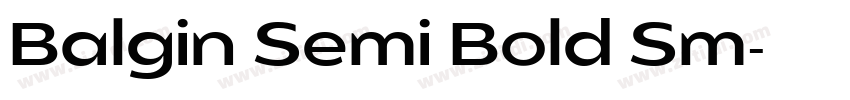 Balgin Semi Bold Sm字体转换
